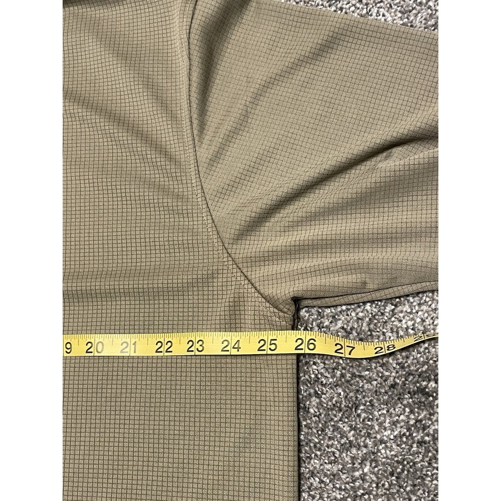 Pebble Beach Performance Golf Polo Men's XXL  Tan Micro Grid Stitch Stretch - Picture 6 of 7